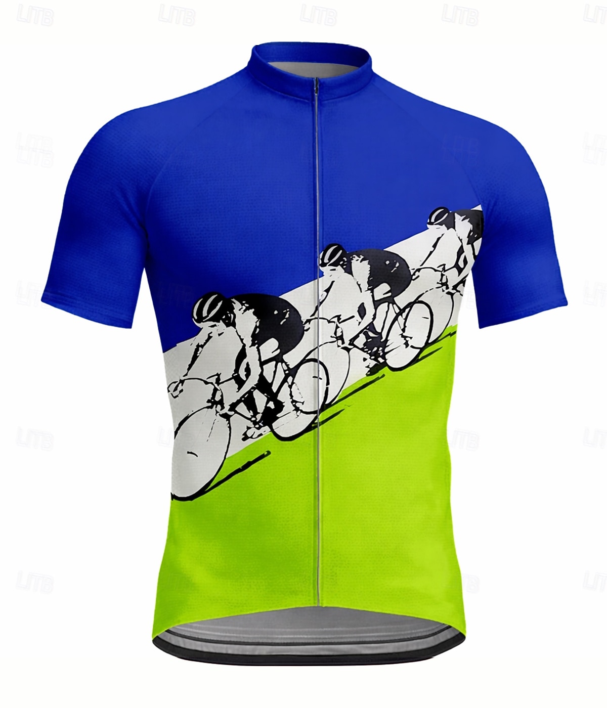 Per uomo Maglia da Ciclismo Grafico Geometrico Manica Corta Bicicletta Maglia Top con 3 tasche posteriori Resistente ai Raggi UV Asciugatura Rapida Cerniera Frontale Strisce Riflettenti Gli sport del 2026 a $30.99 –P10