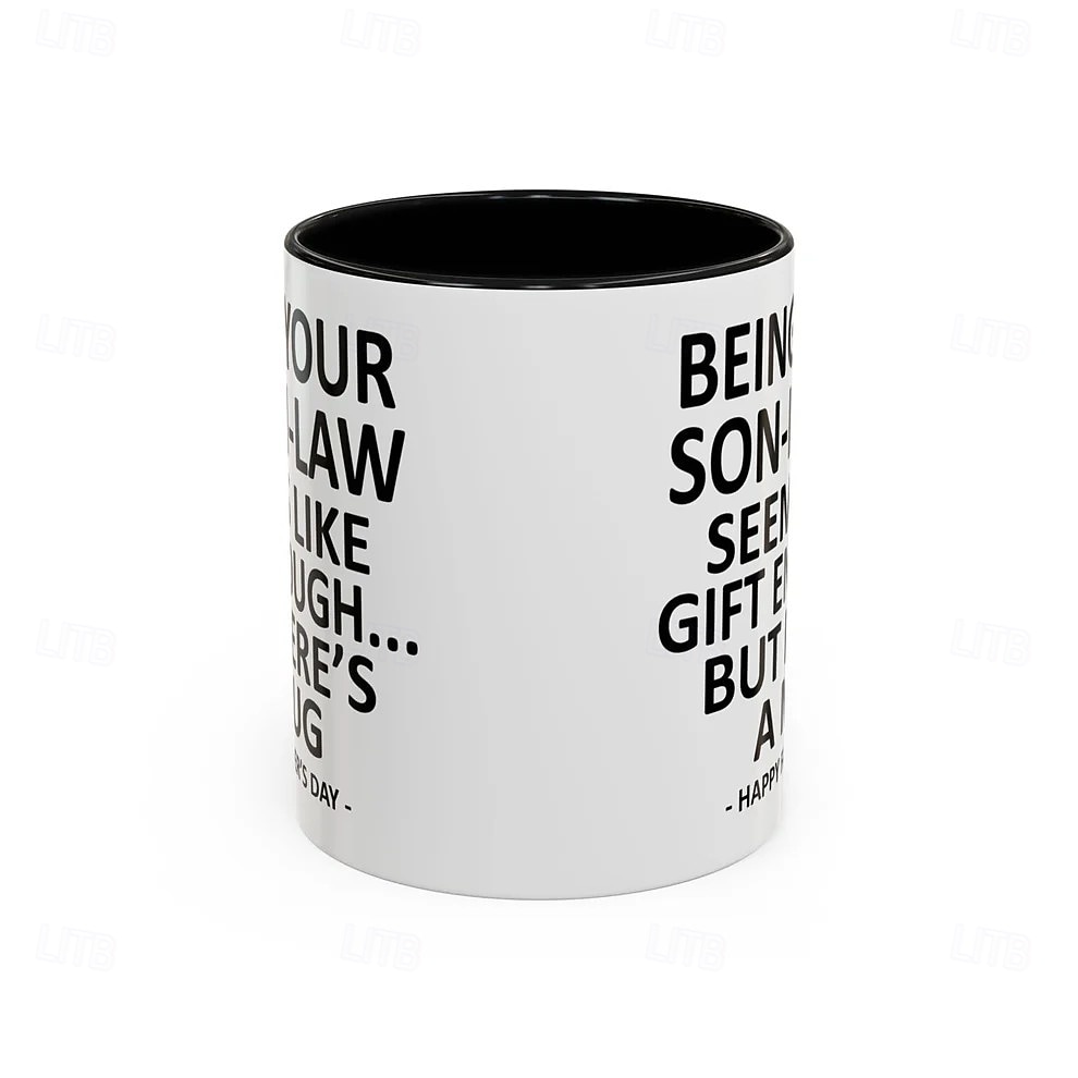 Grappige cadeaumok voor papa, je schoonzoon zijn is al een cadeau op zich. Een leuk Vaderdagcadeau, een bijzondere koffiemok, een verjaardagscadeau voor papa, een keramische koffiekop voor koffie, 2026 - $16.99 –P3