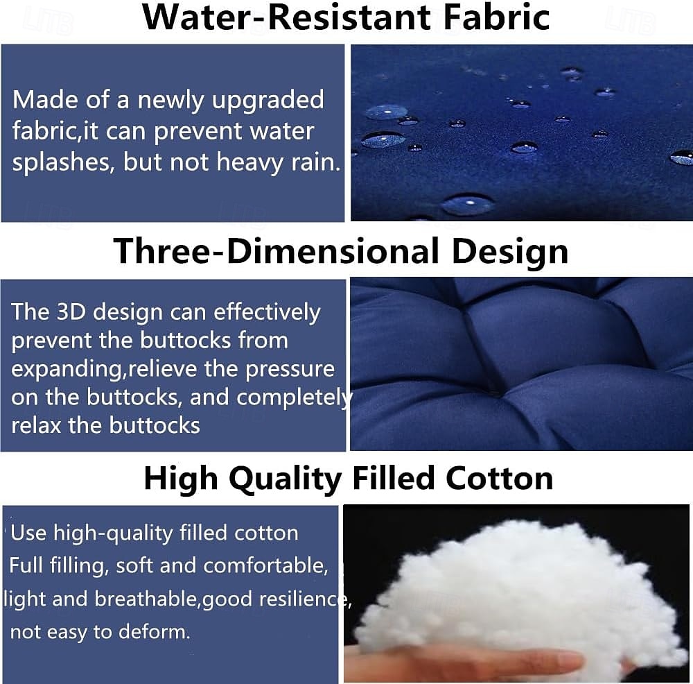 Cuscino per sedia a dondolo da giardino, cuscini da giardino impermeabili e antiscivolo con schienale alto, cuscini per chaise longue da interno/esterno da 43 pollici del 2026 a $53.99 –P3