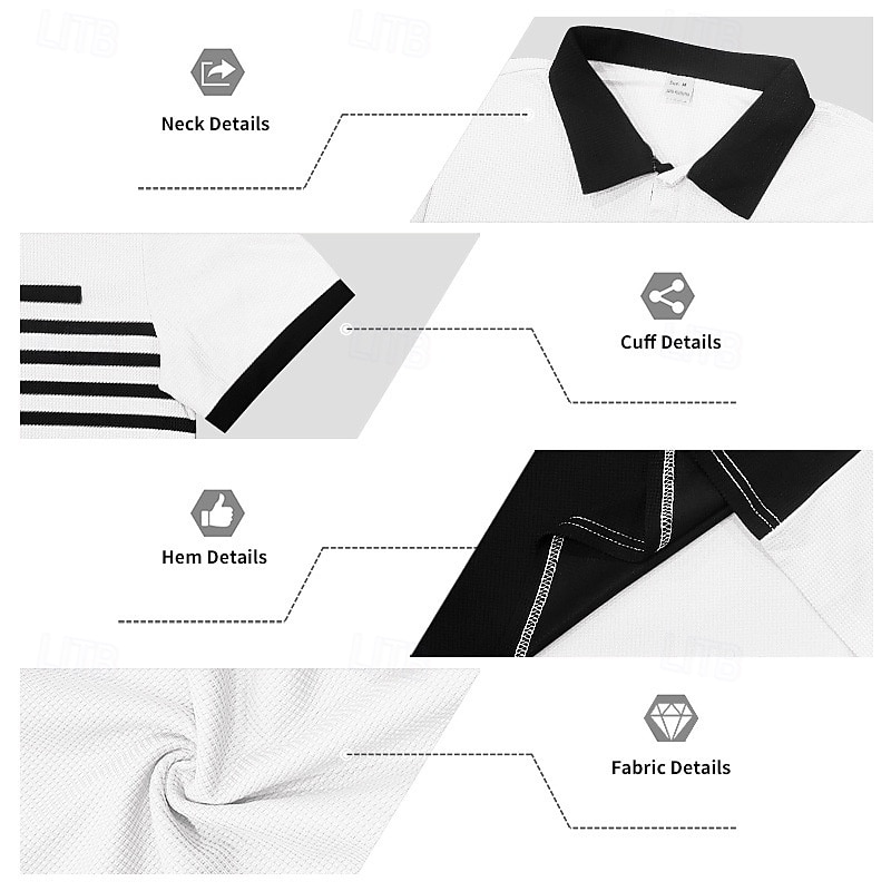 Per uomo Maglia da golf Polo a Maglia Waffle Casuale Affari Classico Manica Corta Moda Moderno Tinta unica A righe Blocco di colore Bottoni Primavera & Estate Estate Primavera Vestibilità regolare del 2026 a $20.99 –P2