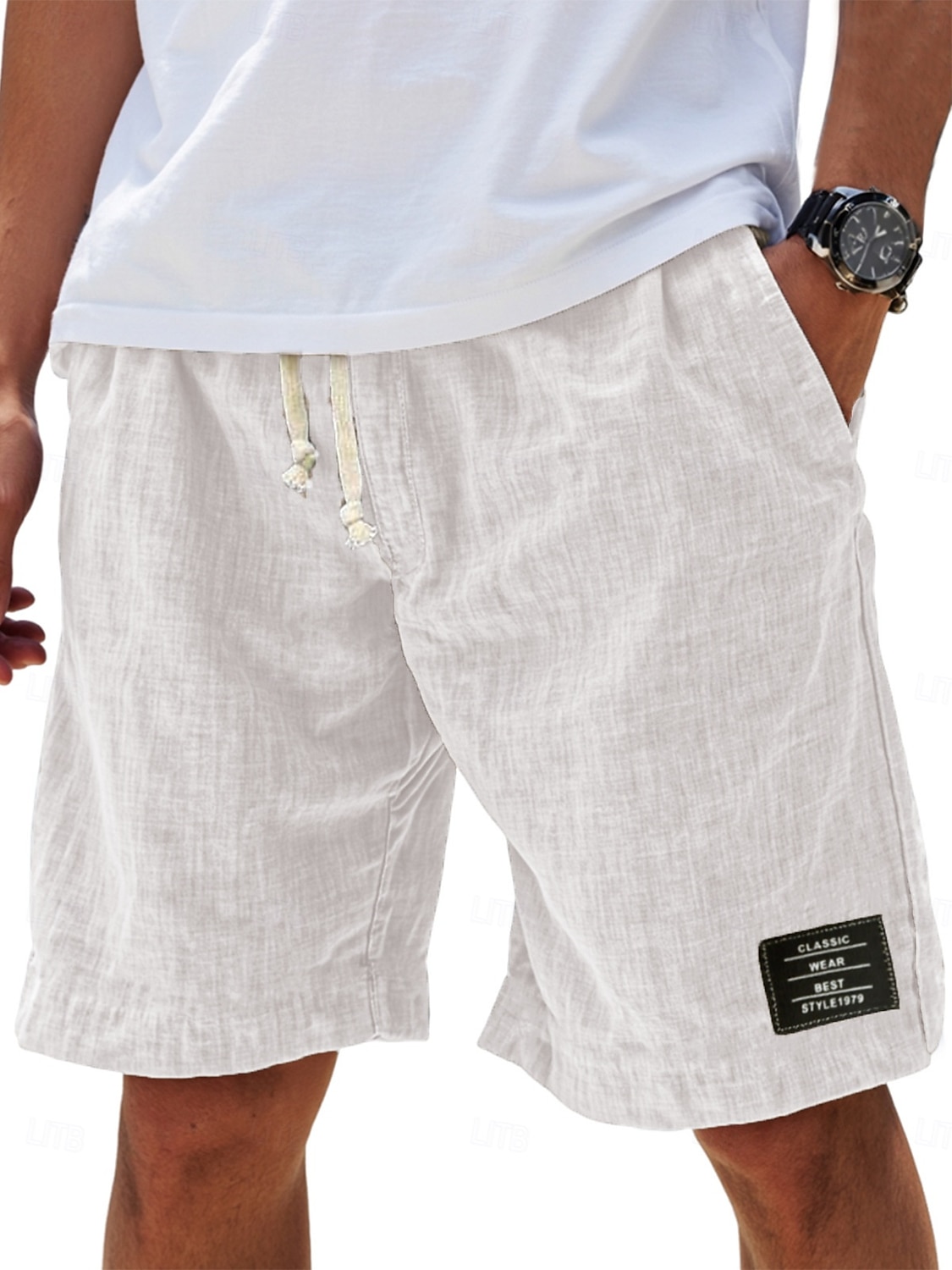 Bărbați Pantaloni Scurți Pantaloni scurți de vară Pantaloni scurți de plajă Pantaloni scurți casual Cordon Talie elastică Simplu Culoare solidă Confort Ușor Lungimea genunchiului Zilnic În aer liber 2026 - $22.99 –P3