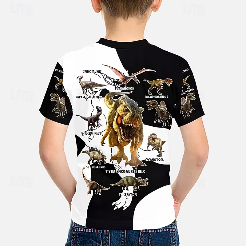 Băieți 3D Grafic Dinozaur Tricou Manșon scurt Tipărire 3D Vară Primăvară Sport Modă Șic Stradă Copii 5-12 ani Stil Nautic Casual Zilnic În aer liber Fit regulat 2026 - $13.49 –P6