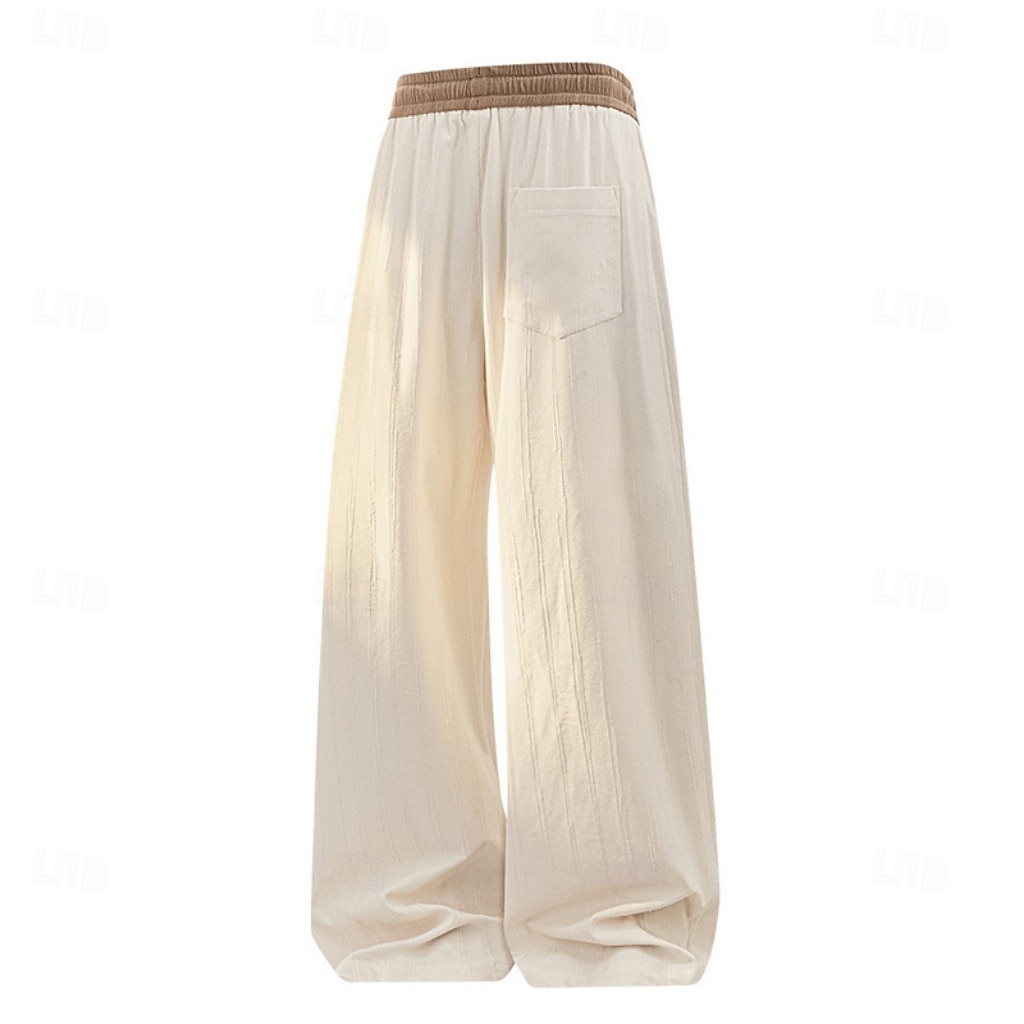 Hombre Pantalones Pantalones casuales Pantalones anchos Jacquard Correa Bolsillo Plano Comodidad Suave Casual Diario Exterior Vacaciones Moda Negro Morado Rígido 2026 - $26.99 –P6