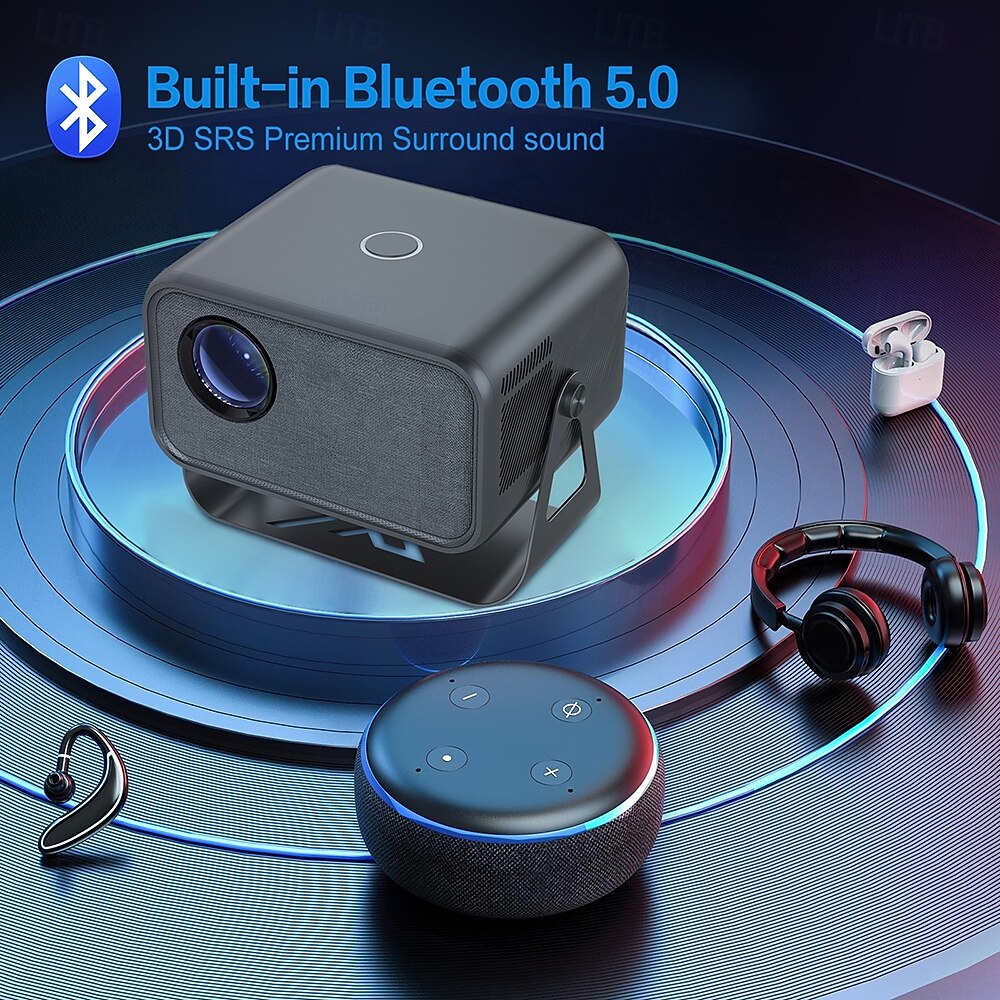 Android 11.0 Mini Projector with WiFi and Bluetooth, Support 4K Video Decoding, H713 Quad Core Processor, 5G Dual WiFi Portable Projector, HDR10+ Home Theater Movie Projector for Outdoor 2026 - $201.99 –P1