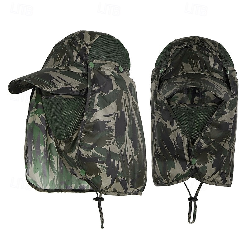 2-in-1 UV Protection Sun Hat for Men & Women, Outdoor Summer Hat with Removable Face Shield for Fishing, Hiking & Camping, Lightweight, Breathable, Quick-Dry Sun Hat for Full Face & Neck Protection 2026 - $18.99 –P17