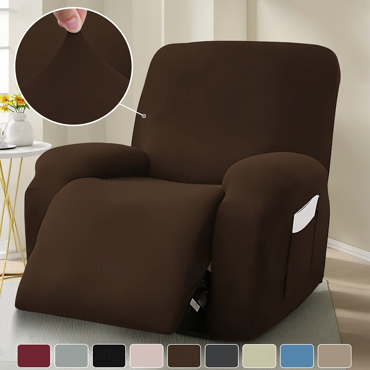 Voděodolný potah na pohovku, strečový potah na polohovací pohovku z mléčného hedvábí, plné krytí, protiskluzový elastický potah, univerzální potah na masážní křeslo 2026 - $30.99 –P8