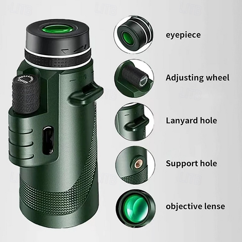 12x50 High Power Monocular Telescope with Smartphone Adapter and Tripod, BAK4 Prism FMC Lens Waterproof Monocular for Adults, Bird Watching Hunting Camping Wildlife Hiking Traveling 2026 - $22.99 –P9