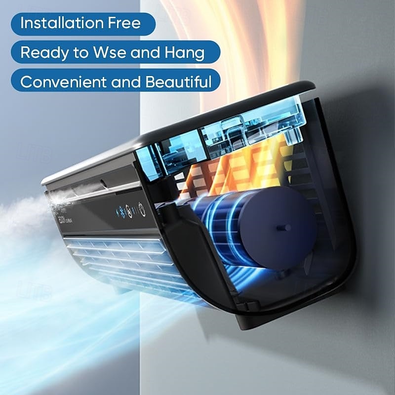 Wandmontierter Verdunstungsluftkühler, persönlicher Klimaventilator mit Eisnebel für Küche und Haushalt, platzsparender Ventilator mit Luftbefeuchter für Zuhause und Büro, leiser Betrieb 2026 - $89.99 –P6