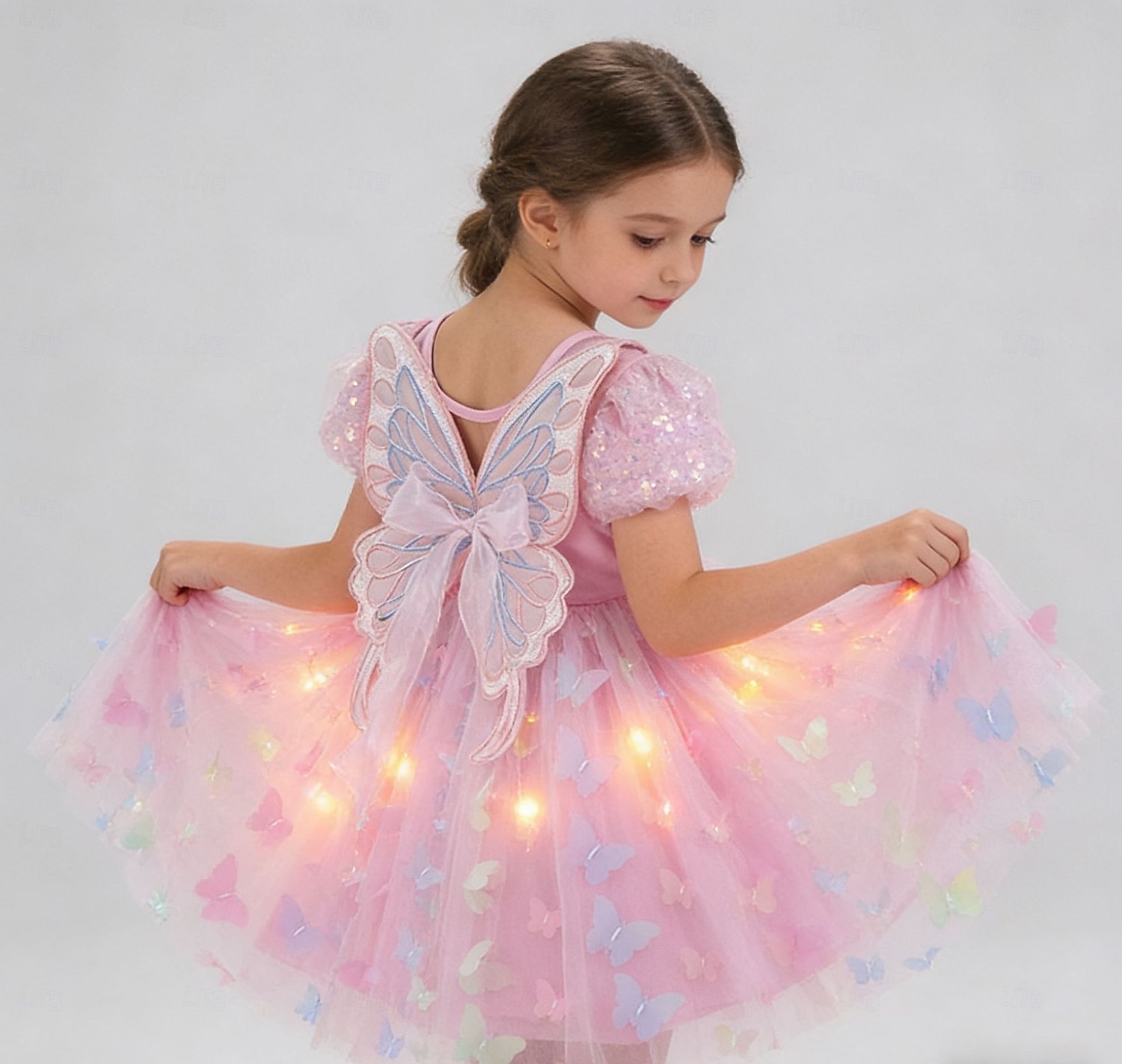 Princesa Animal Vestidos Traje Cosplay Roupa Filme Estilo bonito Tutus Led acende for Para Meninas Crianças Baile de Máscaras Diário Festa Comic Con de 2026 por $34.06 –P8