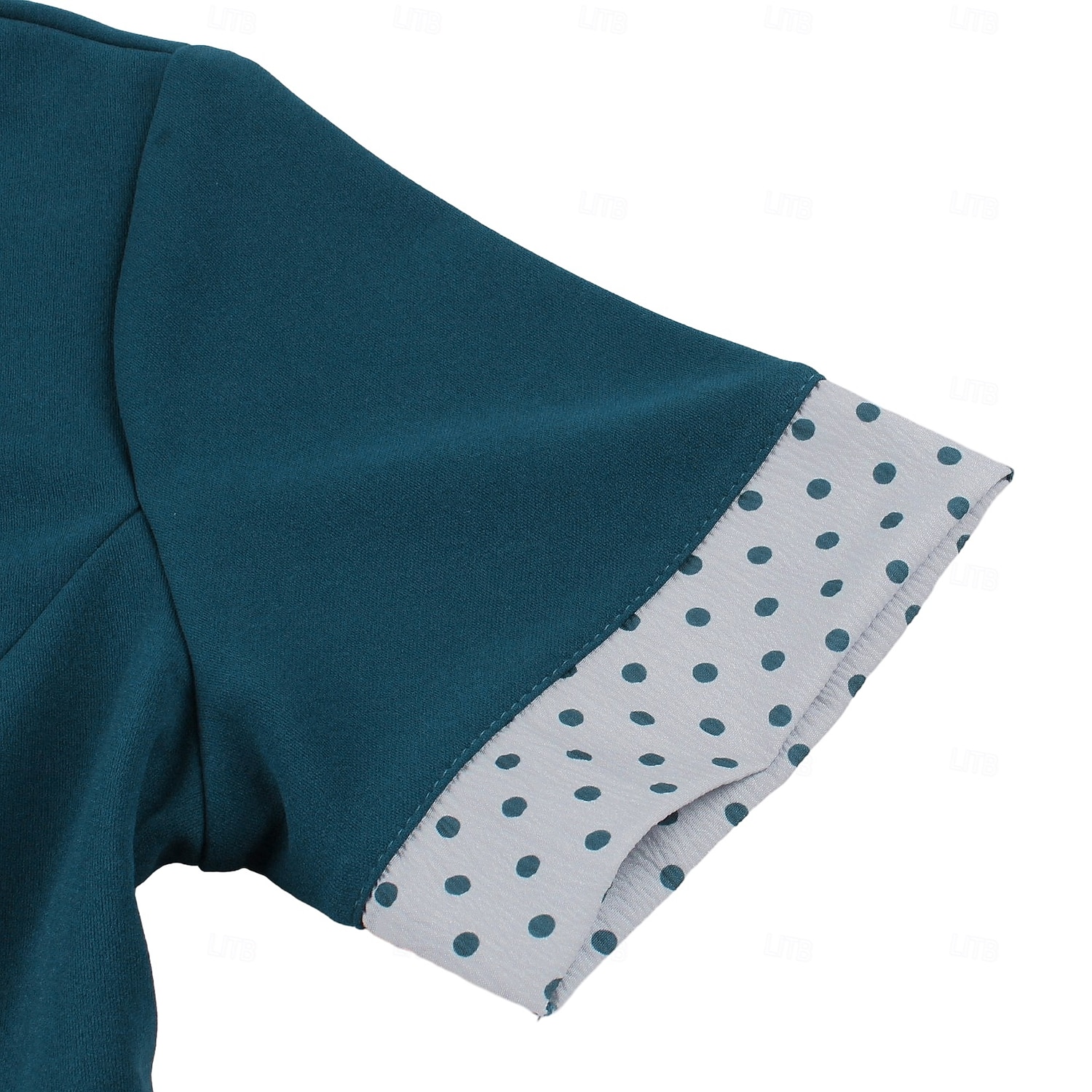 Anos 50 Rockabilly Meio-dia Vestidos Mangas curtas Laço Poá Decote Quadrado Fantasia Mulheres Casual Dia a Dia Festa de Chá Adulto Vestido Primavera Verão de 2026 por $44.99 –P5