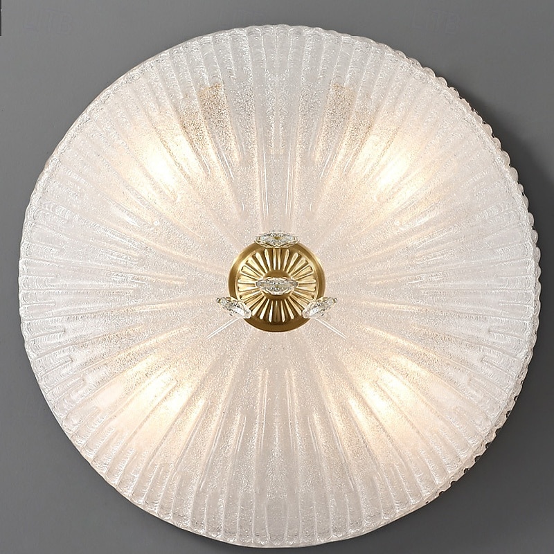 Modern Minimalist Round Dome Glass Crystal Full Copper Chandeliers 2/3/4 Light E14 Flush Mount Ceiling Light For Bedroom 110-240V 2026 - $208.59 –P6