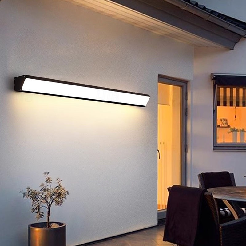LED Outdoor Indoor Wall Light Black Modern Long Outside Sconce Acrylic Exterior Lamp Aluminium Waterproof IP67 Inside Porch Patio Living Room Door Garage Villa 2026 - $174.99 –P1