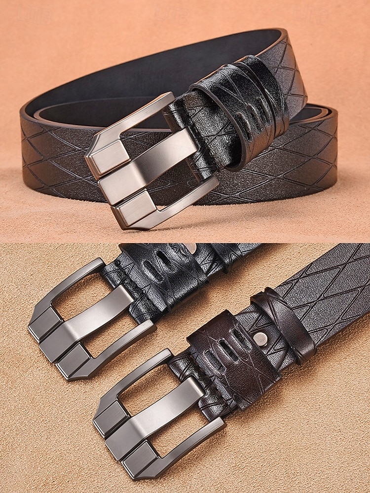 Vintage-Businessgürtel für Herren aus Lederimitat, verstellbare Länge, verschiedene Farben, klassischer Retro-Stil, perfekt für den Arbeitsweg, Urlaub und Freizeit. 2026 - $11.99 –P8