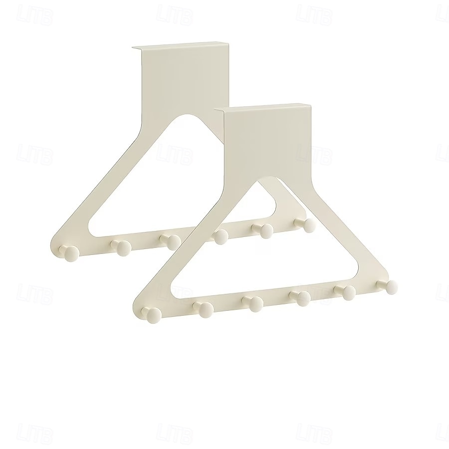 خطافان للتعليق فوق الباب، خطافات لتعليق المناشف، رفوف مناشف للحمام مع 6 خطافات للمعاطف، مستلزمات أساسية لحمام السكن الجامعي 2026 - $19.99 –P10