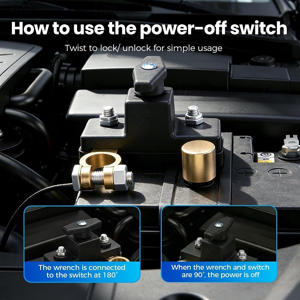 2PCS Car Battery Power Cut-Off Switch Breaker, Stable Transmission High Conductivity Pure Copper Disconnect Switch, Smart Car Battery Disconnect Switch for Boat Rv Car Truck Supplies 2026 - $19.99 –P6
