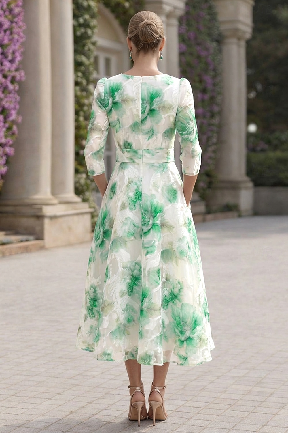A-Line Ankle Length Tea Length Floral Dress Cocktail Dresses Elegant Floral Semi-formal / Cocktail 3/4 Length Sleeve V Neck Garden Party Wedding Organza Jacquard with Floral Print Pleats 2026 - 197.99 A-Line Ankle Length Tea Length Floral Dress Cocktail Dresses Elegant Floral Semi-formal / Cocktail 3/4 Length Sleeve V Neck Garden Party Wedding Organza Jacquard with Floral Print Pleats 2026 - 197.99