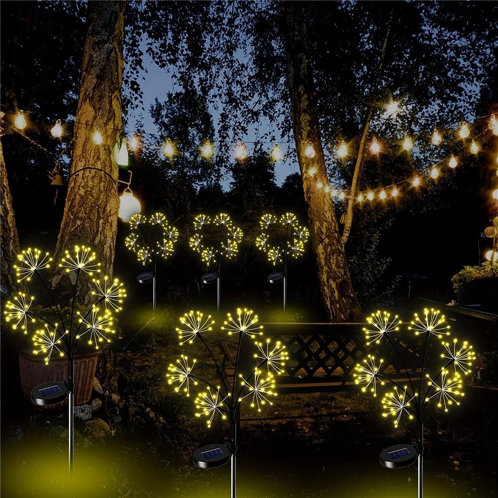 Guirlande lumineuse solaire en forme de pissenlit, effet feu d'artifice - 2 modes d'éclairage pour jardin, pelouse, camping, décoration de fête (1 pièce) de 2026 ? $19.99 –P2
