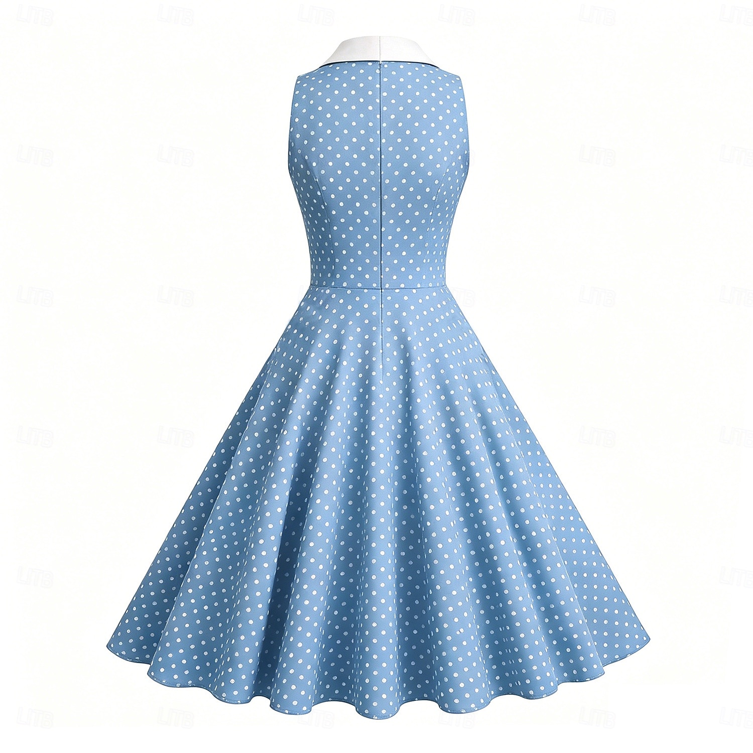 2026年 1950年代風 レトリ／ヴィンテージ ロカビリー 正午 ドレス ノー・スリーブ 水玉 仮装 女性用 マスカレード パーティー カジュアル／普段着 成人 ドレス 春夏  コレクション – $52.99 –P7