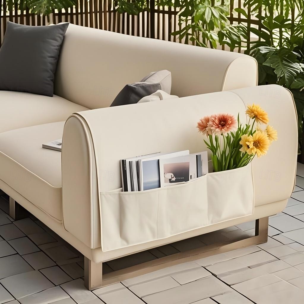 غطاء مسند ذراع أريكة مقاوم للماء مع جيوب تخزين، واقي أريكة مانع للانزلاق لغرفة المعيشة، غطاء جانبي عصري لحماية مساند أذرع الأثاث، مناسب للحيوانات الأليفة، سهل التنظيف 2026 - $22.99 –P11