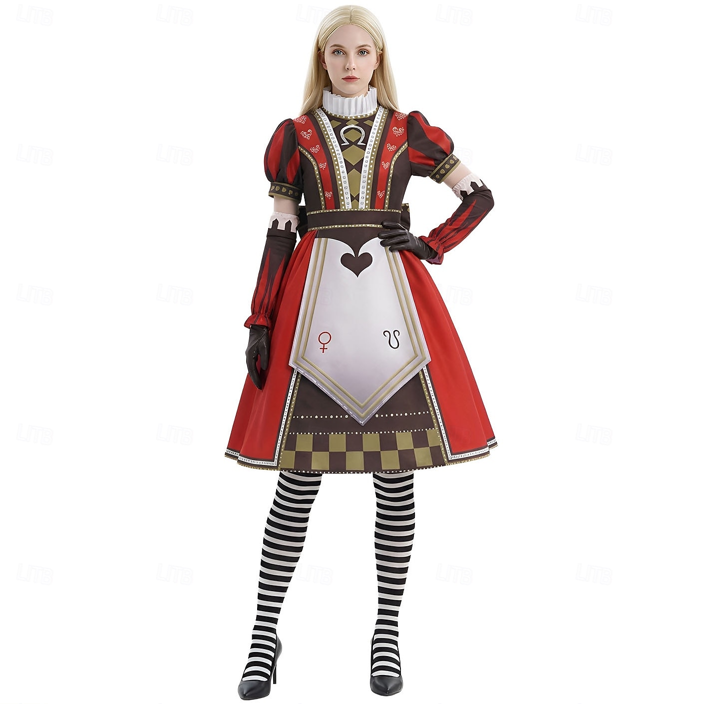 2026年 ワンダーランドにインスパイアされた 童話 ドレス テーマパーティーコスチューム ホラー コスプレ for 女性用 成人 ハロウィーン マスカレード パーティー 祝日  コレクション – $65.99 –P1