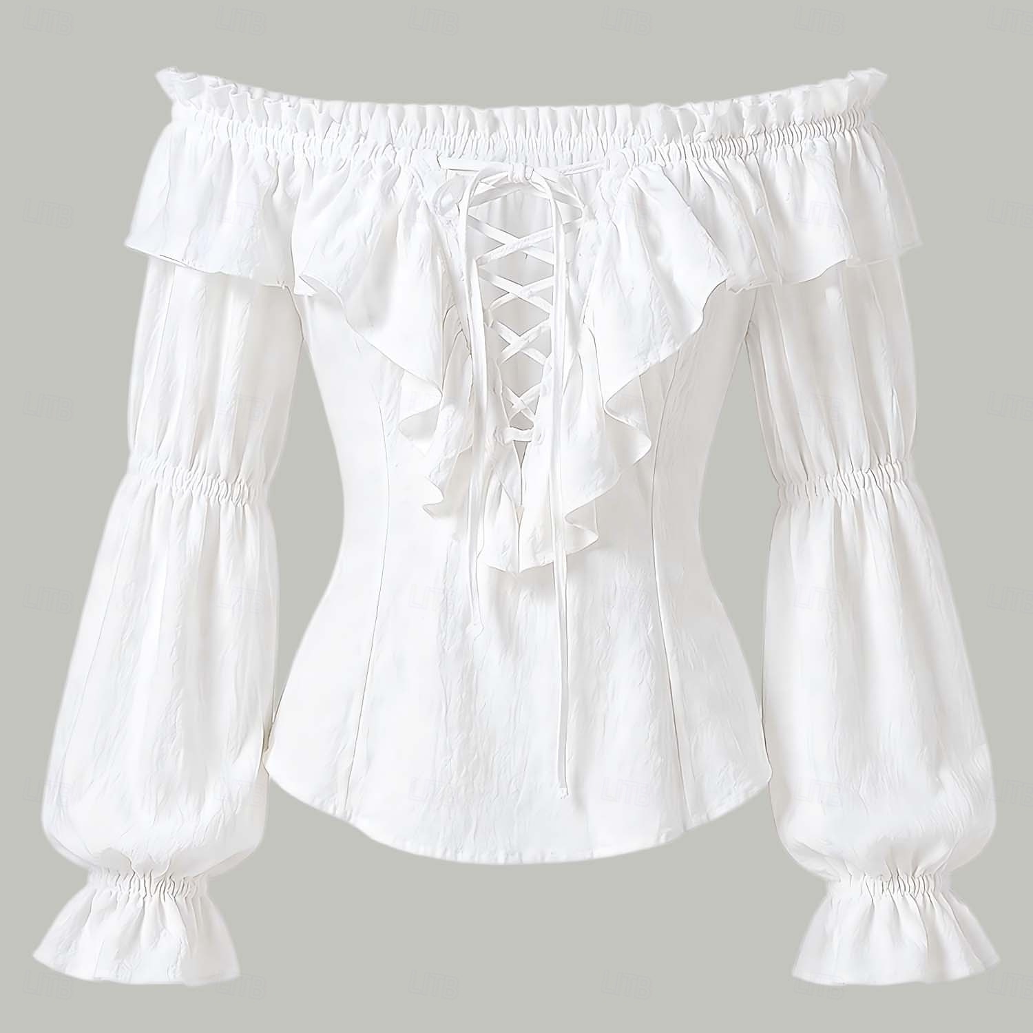 Médiéval Renaissance Blouse / Chemise Manches longues Pirate Viking Épaules Dénudées Déguisement Femmes Pirate Fantaisie Halloween Carnaval Performance LARP Foire de la Renaissance Adulte Chemisier de 2026 ? $33.99 –P5