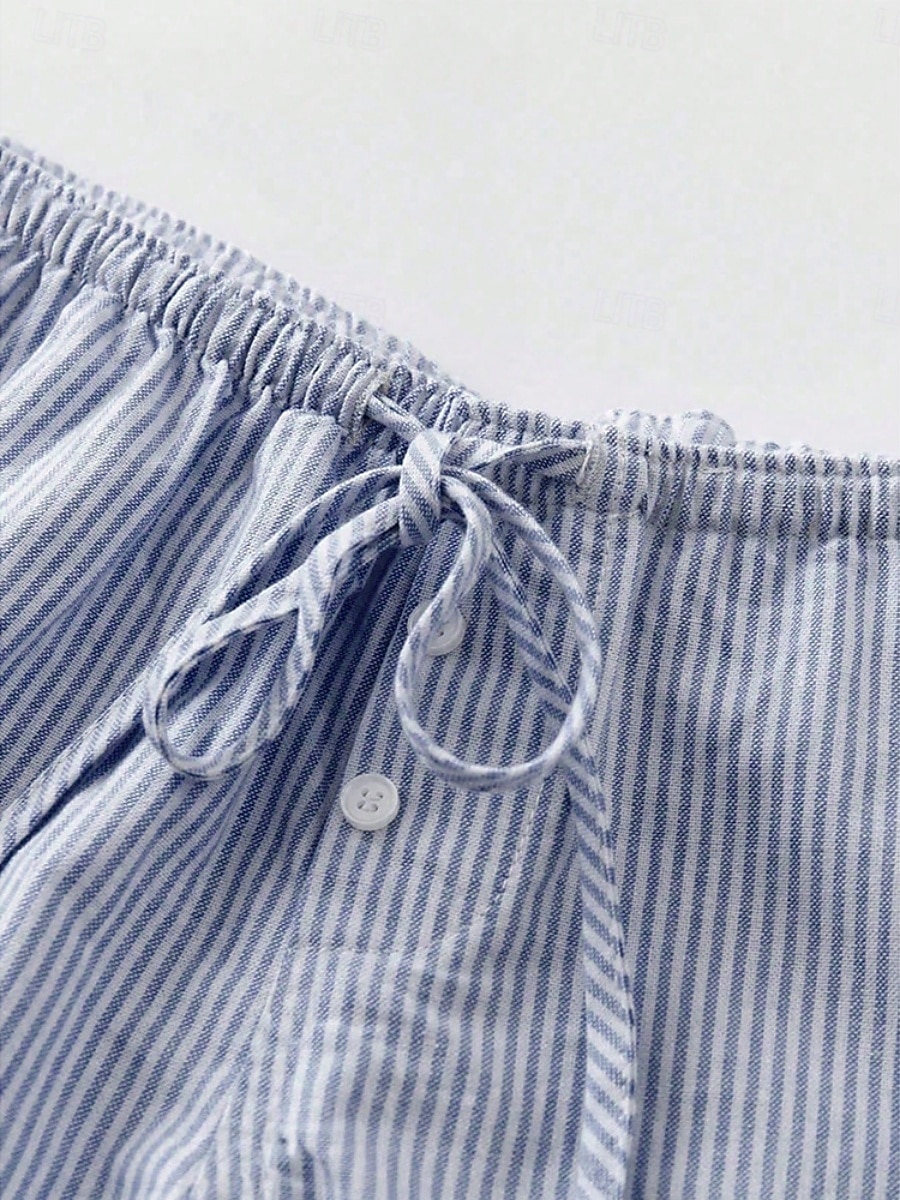 Per donna Chinos Shorts Vacanza Moda Streetwear Corto Vita Alta Semplice A righe Fascia Elastica Comodo Comodità Morbido Micro-elastico Quotidiano All'aperto Streetwear Blu Nero Bianco Rosa Estate del 2026 a $10.99 –P13