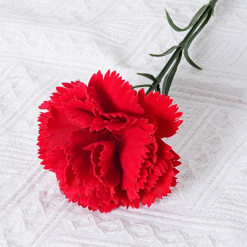 10 ramos de cravos artificiais, flores vermelhas de seda para casamento, decoração de casa, Dia dos Professores, Dia das Mães, presentes e festas. &arranjos florais de 2026 por $15.99 –P8