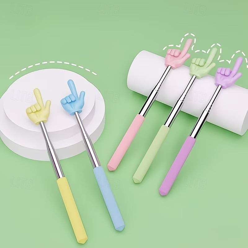 5pcs Retractable Teacher Pointers, Adjustable Finger Pointers, Mini Telescopic Classroom Pointers, Suitable for Elementary and Kindergarten Teachers, Classroom Supplies 2026 - $10.99 –P6