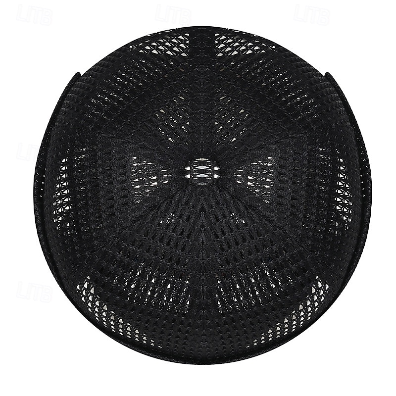 Pălărie de vară pentru bărbați, fără boruri, respirabilă, cu plasă ușoară, cu etichetă din piele, ventilație cu grilă goală, pălărie de soare unisex în stil hip hop pentru exterior 2026 - $15.99 –P5