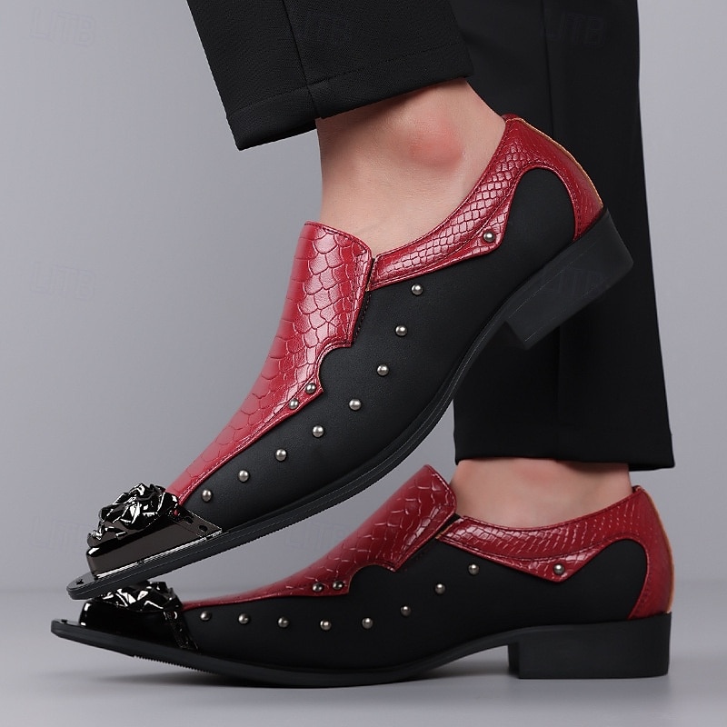 Homens Clássico Casual Diário Pele PU Confortável Respirável Sem Atacadores Preto Branco Vermelho Verão Primavera Outono de 2026 por $59.99 –P11