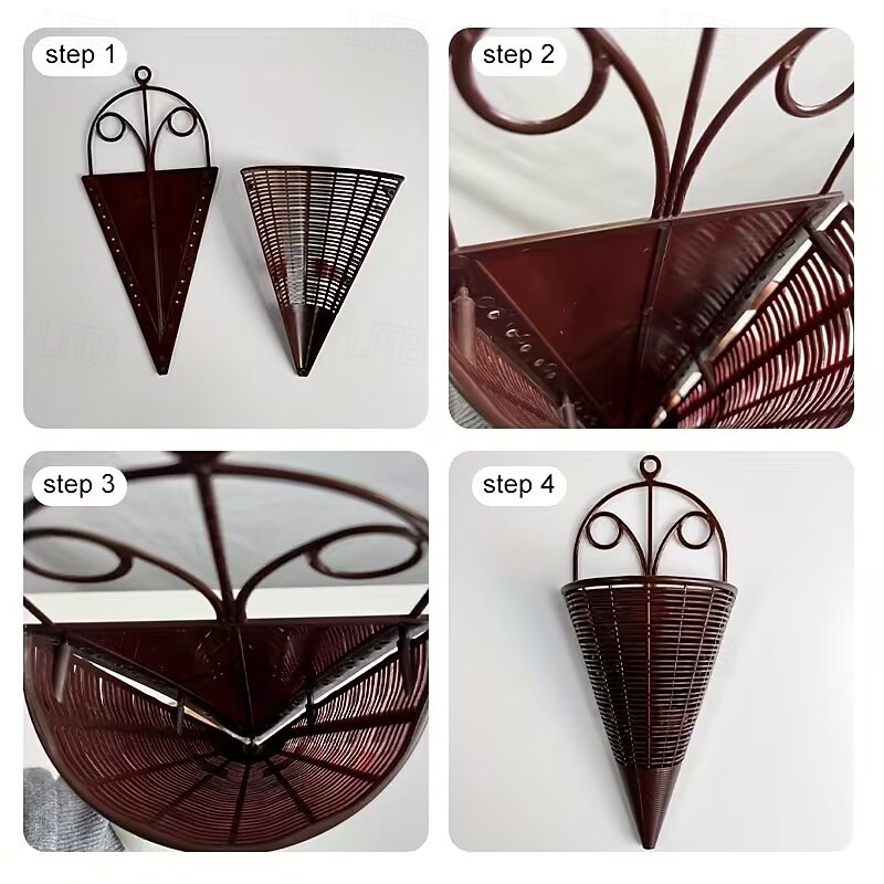 Lot de 6 paniers à fleurs suspendus décoratifs, style triangulaire, tressés, parfaits pour décorer votre intérieur (Noël, Halloween, etc.). Idée cadeau idéale. de 2026 ? $21.99 –P5