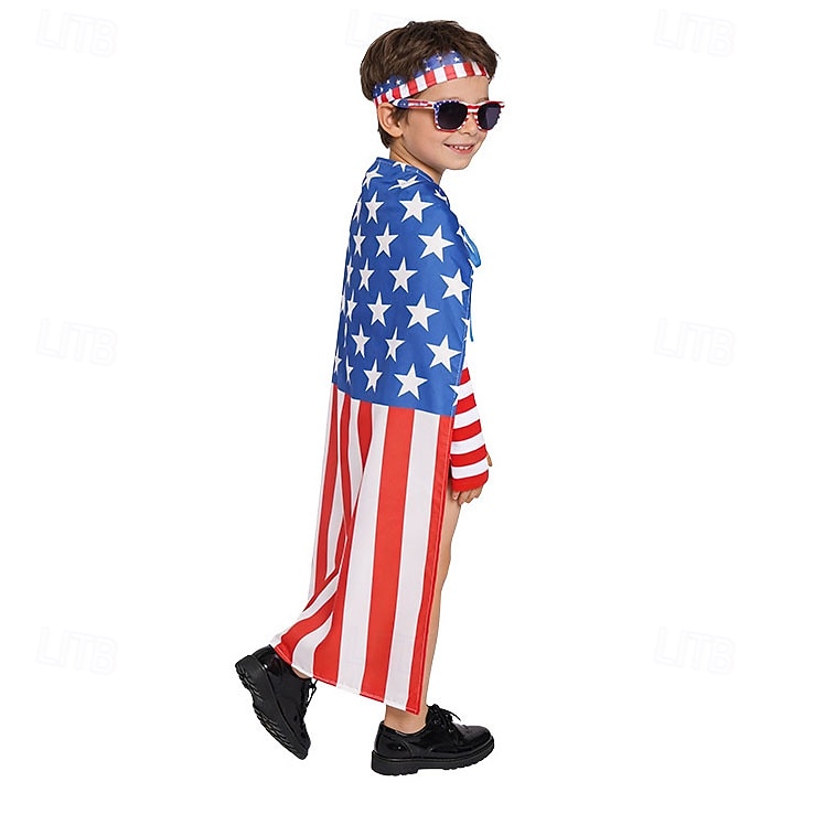 Disfraz de lujo Innovador Patriótico Niños Unisexo Día de la Independencia 4 de julio Fiesta Desfile Disfraces fáciles de Halloween Disfrazarse 2026 - $41.99 –P1