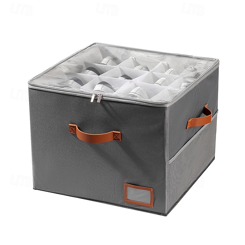 Organizator de pantofi pentru dulap, cutii de depozitare a pantofilor din material textil cu capac transparent - cutii de depozitare a pantofilor pliabile, rezistente la umiditate, secționate, 2026 - $32.99 –P10