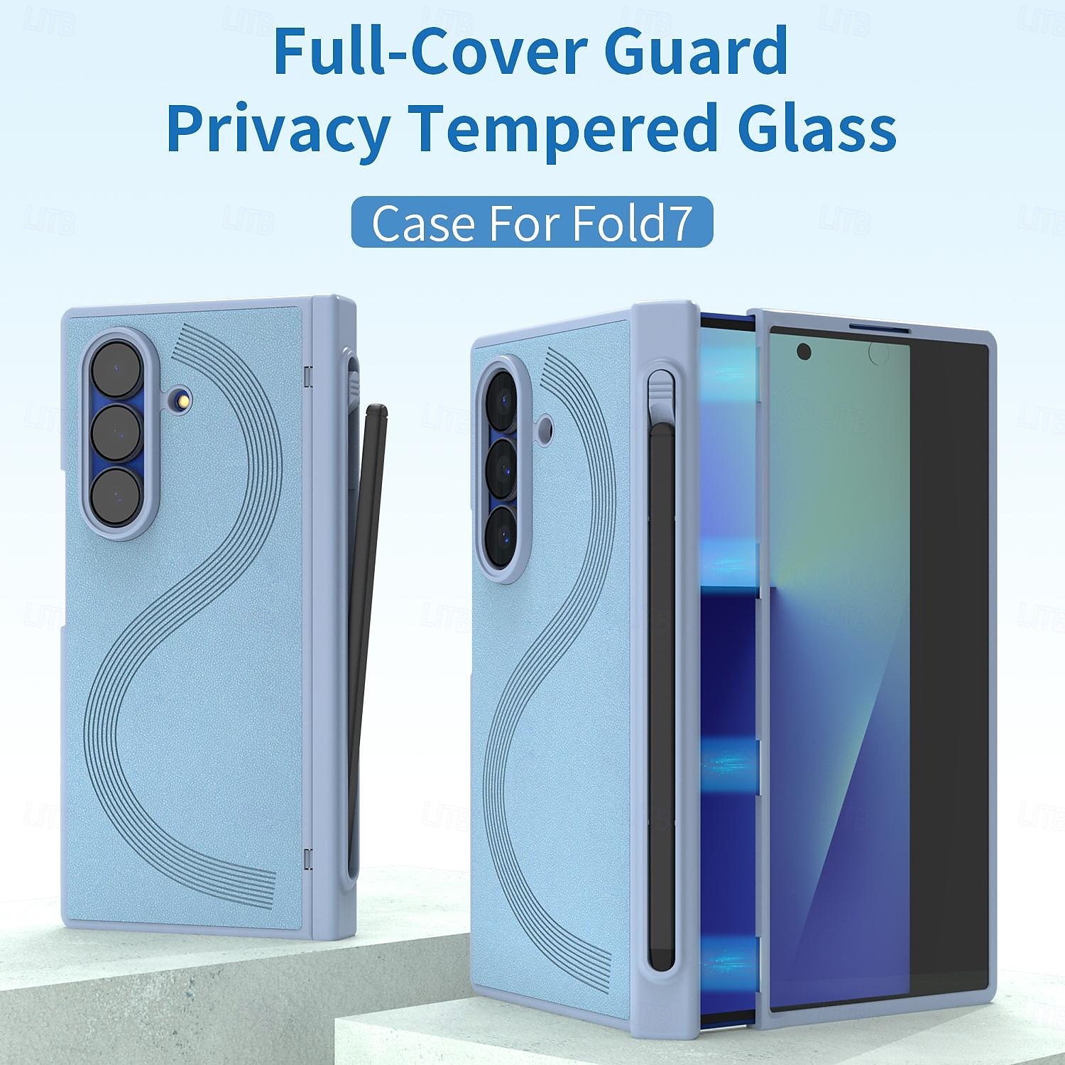 Phone Case For Samsung Galaxy Z Fold 7 Z Fold 6 Back Cover with Screen Protector with S Pen PU Leather 2026 - $20.99 –P1