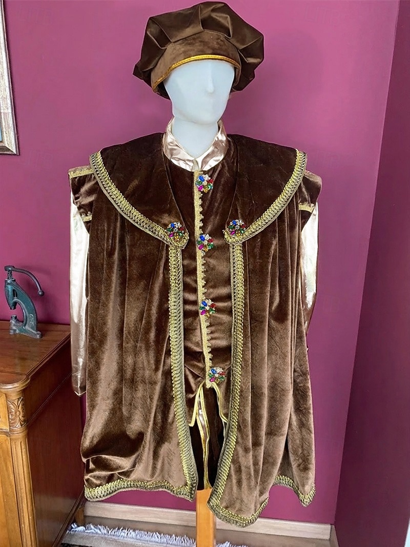 Medieval Renacimiento Accesorios Príncipe caballero celta Disfraz Hombre Real Víspera de Todos los Santos Carnaval Mascarada Rendimiento LARP Feria Ren Adulto Disfraz 2026 - $291.29 –P3