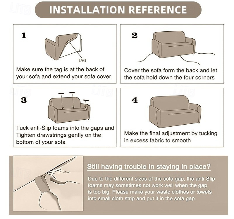 Waterbestendige, elastische bankhoes, jacquard hoes, antislip, wasbaar, meubelbeschermer, huisdiervriendelijk, voor de woonkamer. 2026 - $37.99 –P4