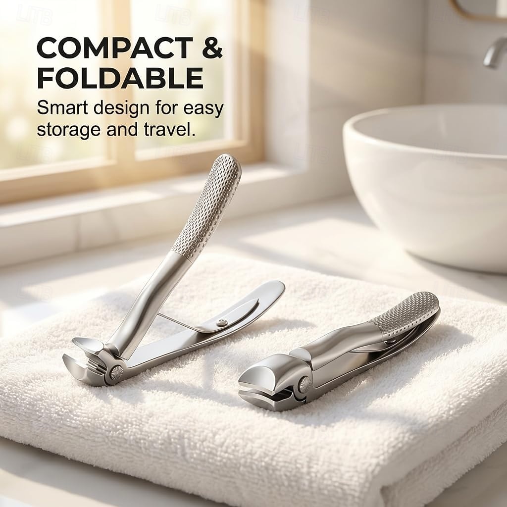 קוצץ ציפורניים לגיל הזהב, קוצץ ציפורניים עם ידית ארוכה וזוויתית נגד החלקה לציפורניים עבות, קוצץ ציפורניים עם לסת רחבה ותופס לציפורניים עבות 2026 - $13.99 –P4