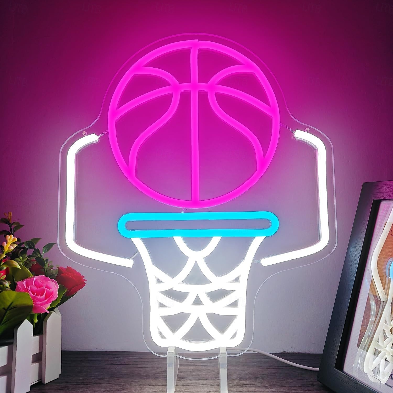 Basketball Neon LED Wall Light, USB Powered Adjustable Brightness, Indoor Bedroom, Gaming Room, Game Room, Esports Room, Man Cave, Kids Room, Teen Boys, Basketball Fans, Birthday, Holiday, Party, Home 2026 - $35.99 –P5