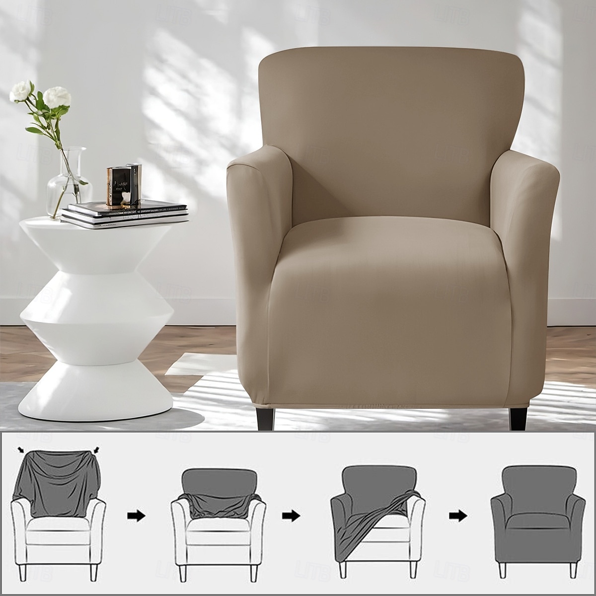 Wasserabweisende Sofabezüge, Sesselüberzüge für Haustiere, Einzelsofabezüge, 1-Sitzer-Sofa-Möbelschutz mit elastischem Saum für Kinder und Haustiere 2026 - $23.99 –P2