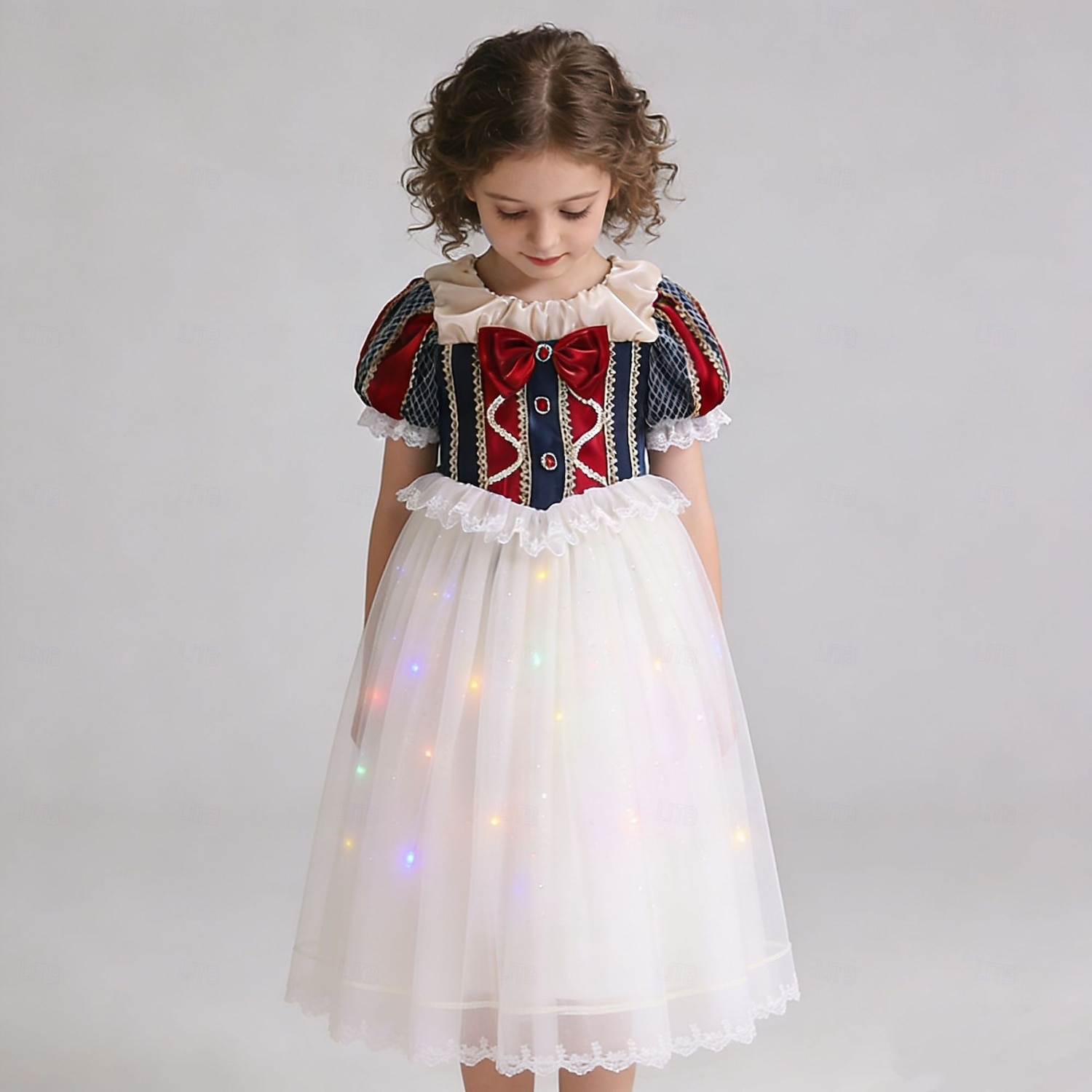Snow White Princess Dress Cosplay Costume Outfits Movie Cute Tutus Led Light Up for Girls' Kid's Masquerade Daily Holiday Comic Con 2026 - $45.99 –P3