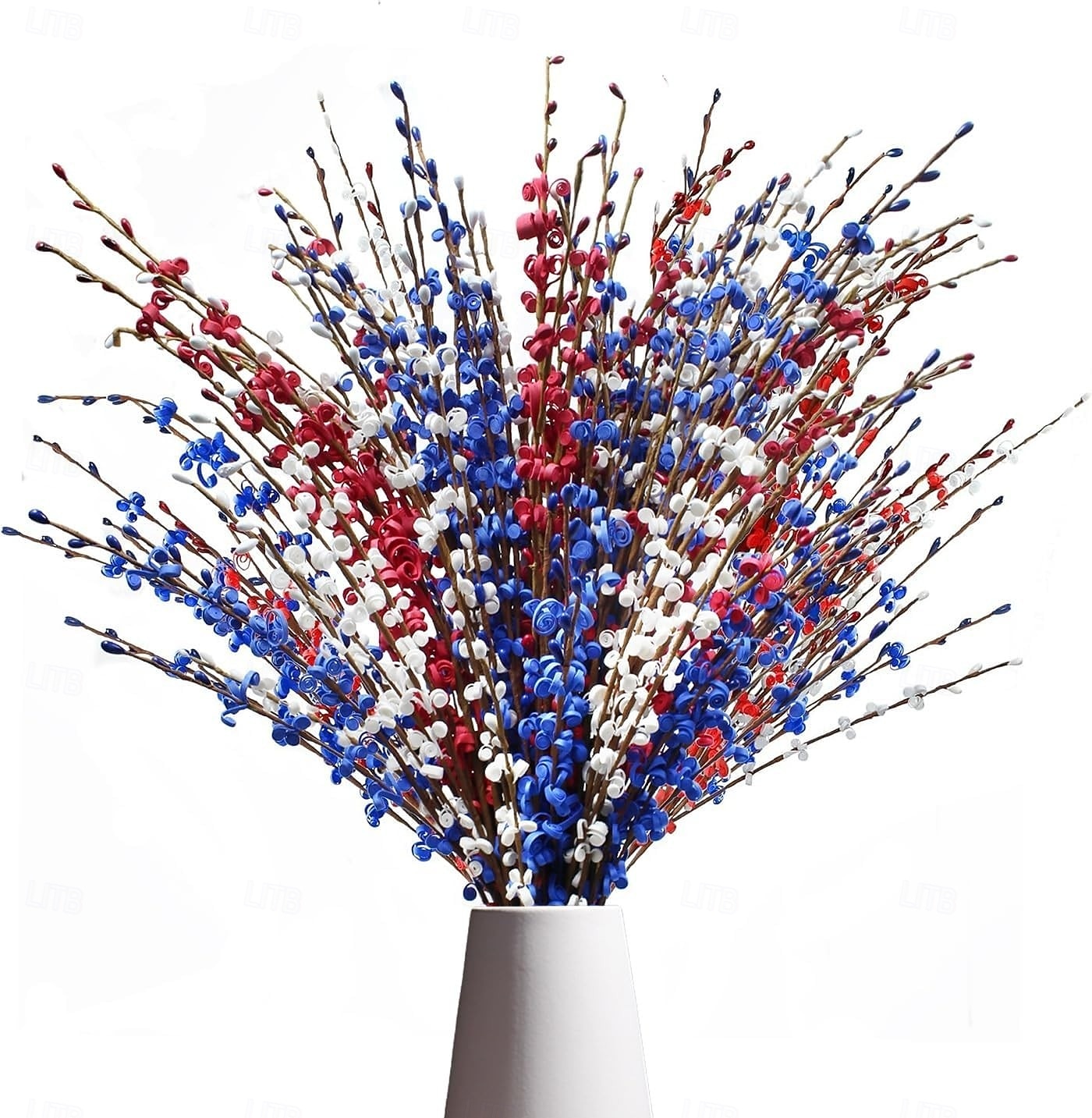 10pcs Red, White, and Blue Artificial Flowers, Patriotic Artificial Flower Picks, 29.5 Inches (Approx. 75 cm) Artificial Jasmine Flowers for Independence Day Decoration and Memorial Day Decoration 2026 - $28.99 –P3