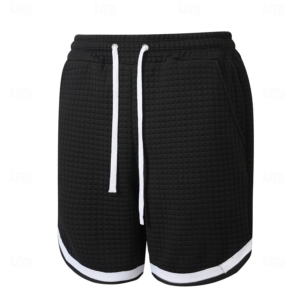 Per uomo Pantaloncini Waffle Shorts Pantaloncini Estivi Shorts da Spiaggia Pantaloncini casual Tasca Elastico in vita Blocco di colori Comodità Traspirante Lunghezza al ginocchio Casuale All'aperto del 2026 a $26.99 –P11