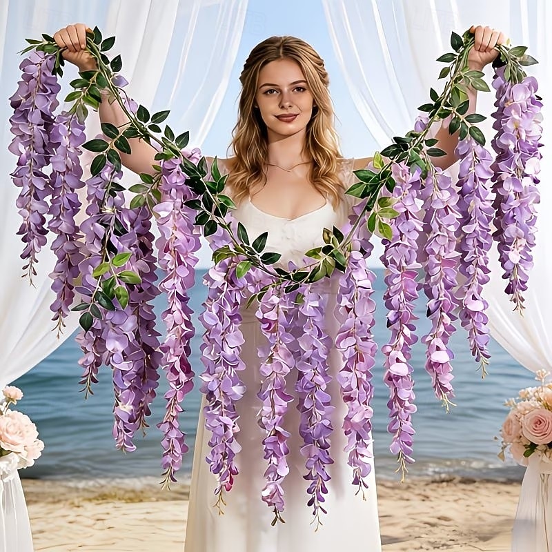 3 buc coroană artificială de glicină, viță de vie, primăvară, specială de Ziua Îndrăgostiților, coroană florală artificială de primăvară cu viță de vie, potrivită pentru cameră, petrecere, casă, 2026 - $23.99 –P5