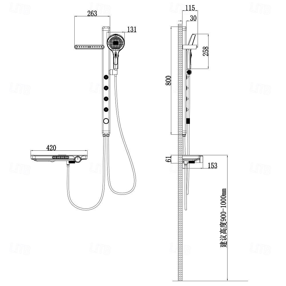 Shower System Set - Multi Spray Shower Contemporary Electroplated Mount Outside Ceramic Valve Bath Shower Mixer Taps 2026 - $650.39 –P1