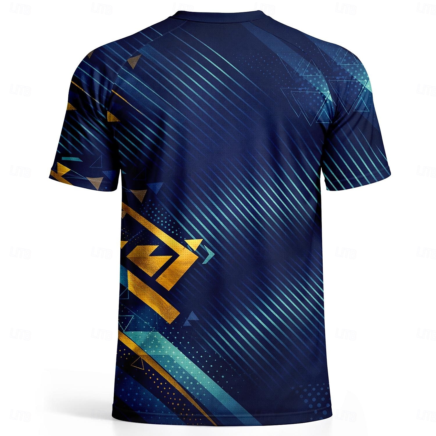 Men's Soccer Jersey Shirt France Style Blue Gold Geometric Graphic Tee Breathable Quick Dry Athletic Top Lightweight Fan Shirt for Game Day & Training 2026 - $20.99 –P3