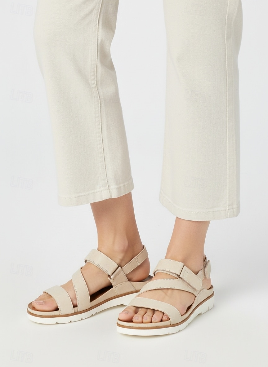 Flache Riemchensandalen für Damen mit gepolsterter Sohle, leichte Wandersandalen für den Weg zur Arbeit, Reisen und Sommeraktivitäten 2026 - $34.99 –P3