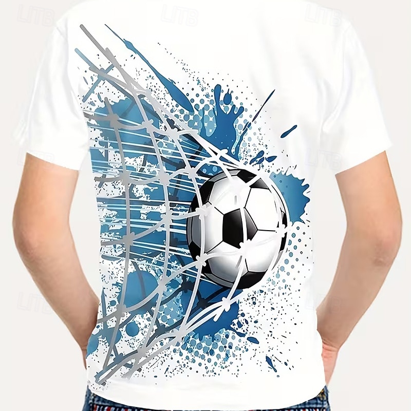 Ragazzi 3D Grafico Calcio Magliette da calcio Maglietta Manica Corta Stampa 3D Estate Primavera Sport Moda Streetwear Bambini 7 - 9 anni Girocollo Casuale Quotidiano All'aperto Vestibilità regolare del 2026 a $13.49 –P5