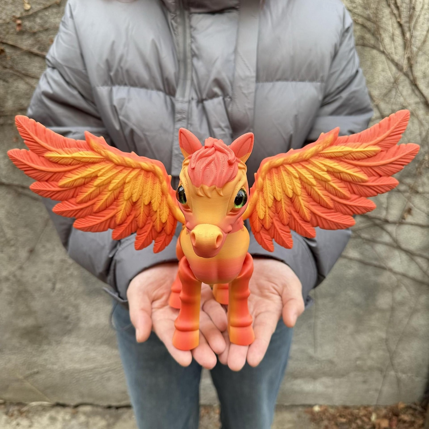 Große, 3D-gedruckte, bewegliche Pegasus-Figur, realistisches geflügeltes Pferdemodell, Sammlerstück einer Fantasiegestalt, Schreibtischdekoration für Zuhause oder Büro, Geschenkidee, Skulptur eines 2026 - $23.99 –P1