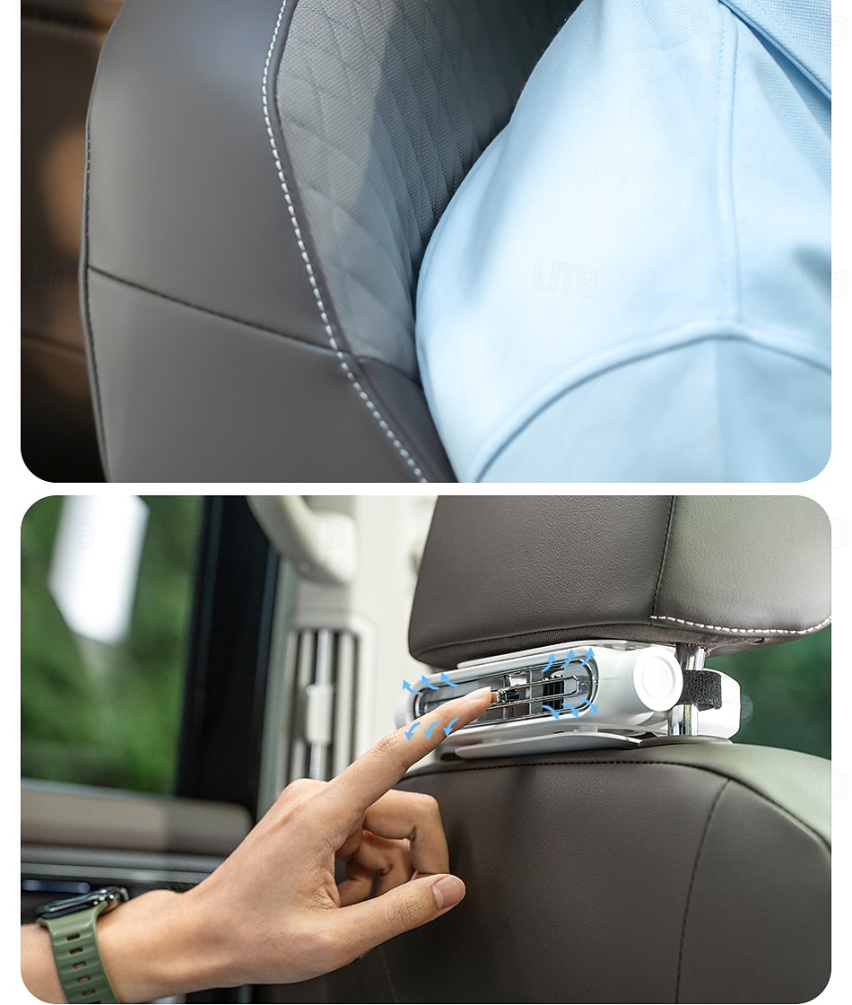 Ventilador USB criativo para assento de carro, sem lâminas, ângulo de ar ajustável, 3 velocidades de vento, recarregável, frontal. &Ventilador portátil para banco traseiro de veículos de 2026 por $34.99 –P2