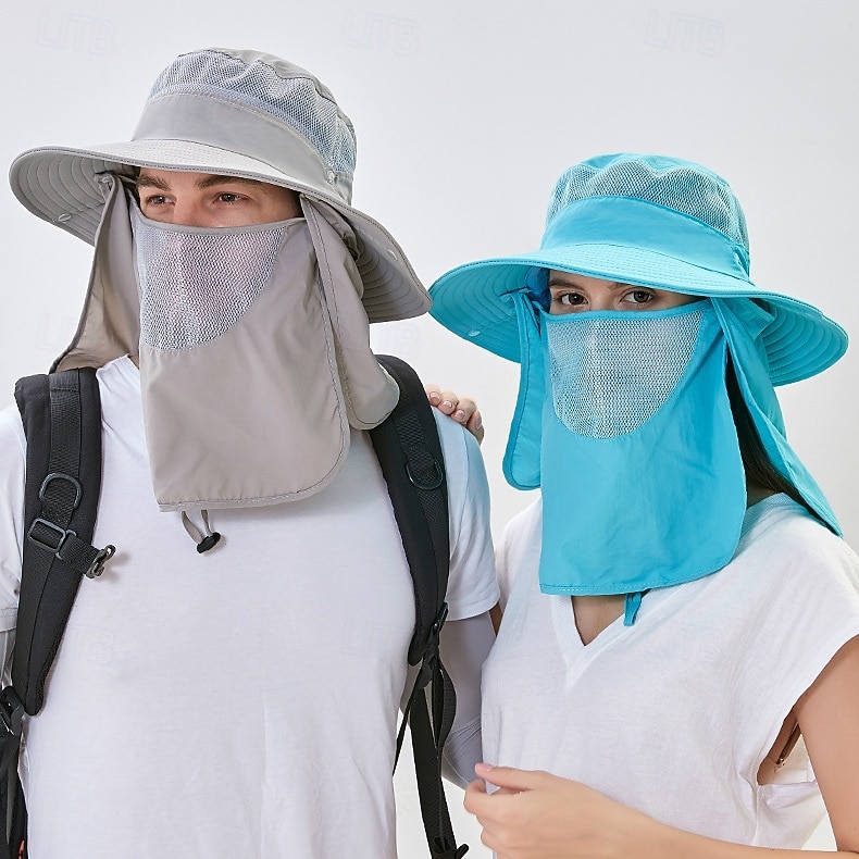 Men's Wide Brim Sun Hat, Summer UV Protection Face Cover Outdoor Hat, Lightweight Breathable Sunshade Cap for Cycling, Hiking, Casual Wear 2026 - $22.99 –P1